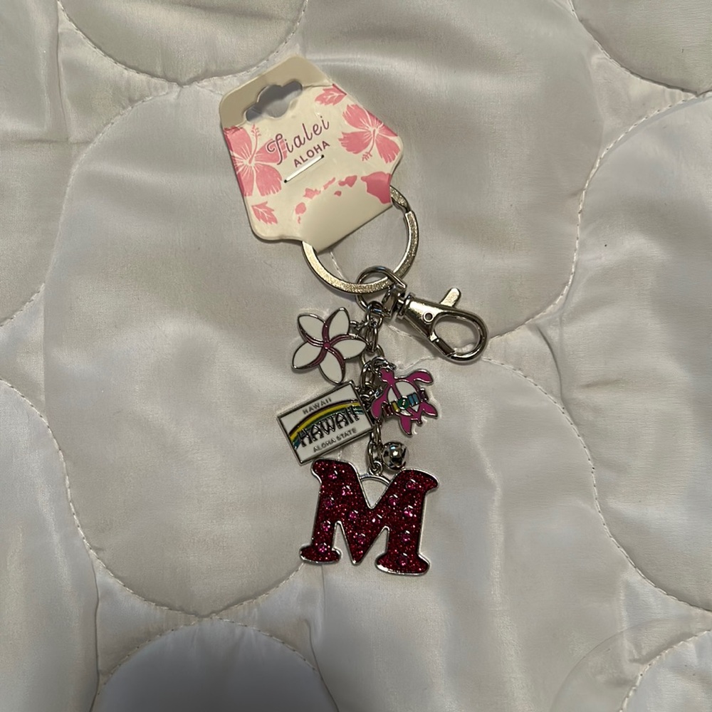 Letter M Hawaii Keychain